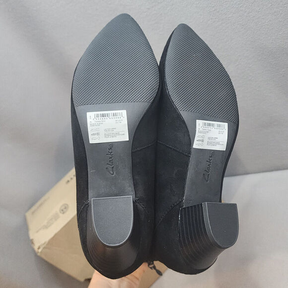 Clarks Teresa Boot Women's Black Leather Ankle Back Zip Size‎ 7 - NIB - Picture 5 of 9